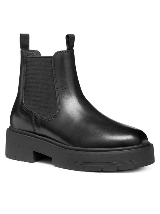 Geox Geox Kotníková obuv s elastickým prvkem D Spherica Ec7 D56VDA 00043 C9999 Černá