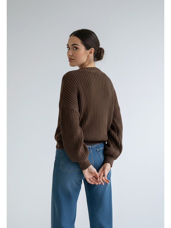 FIGL FIGL Ζακέτα M1263 Καφέ Regular Fit