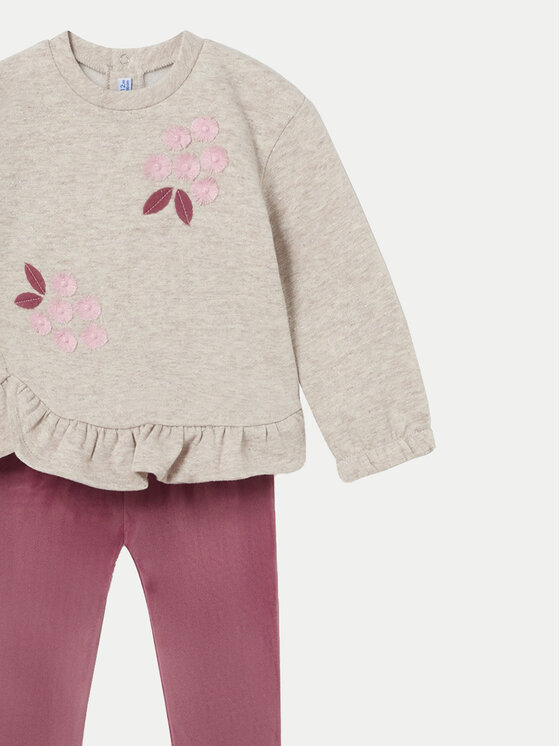 Mayoral Mayoral Komplektas: palaidinė ir tamprės 2706 Vyšninė Regular Fit