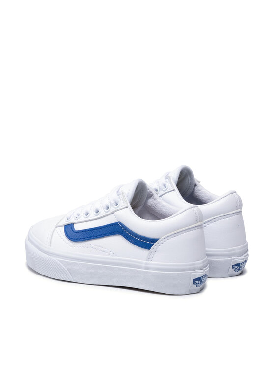 Vans old skool white and blue sale