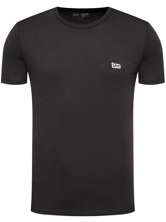 Lee Lee Tričko SS Patch Logo Tee L60UFQON 112113584 Čierna Regular Fit