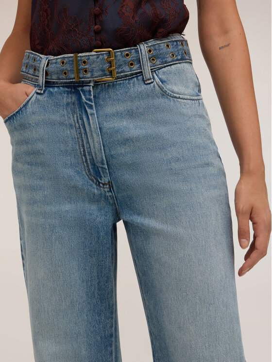 Motivi Motivi Jeansy P492Q004740N004 Turkusowy Over Fit