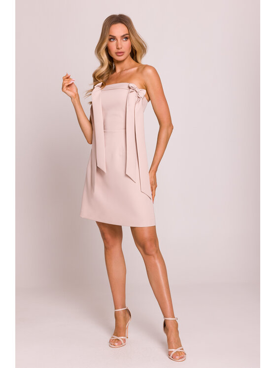 Made of Emotion Made of Emotion Sukienka wieczorowa M851 Beżowy Premium Fit