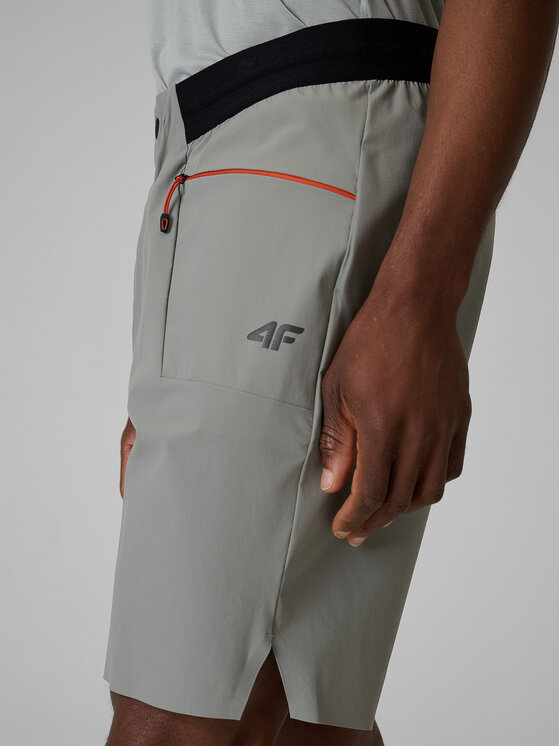 4F 4F Szorty sportowe TREKKING Szary Regular Fit
