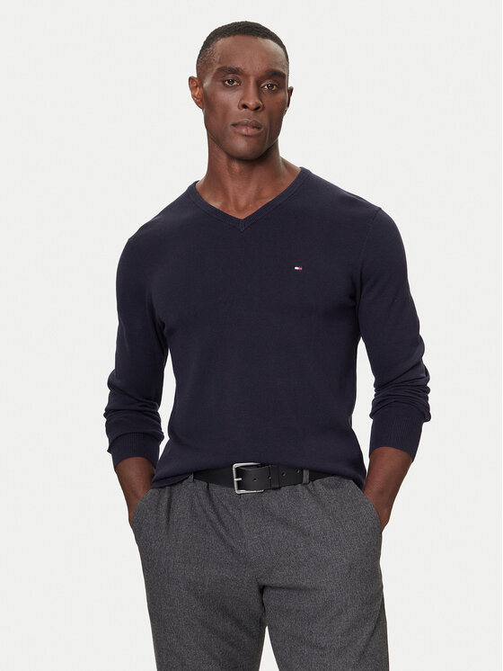 Tommy Hilfiger Tommy Hilfiger Svetr MW0MW42249 Tmavomodrá Regular Fit