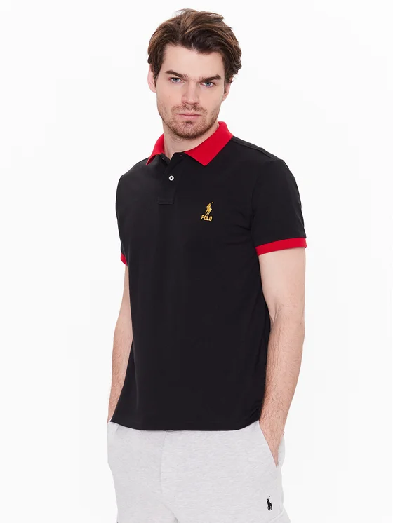 Polo Ralph Lauren Polohemd 710913593001 Schwarz Slim Fit
