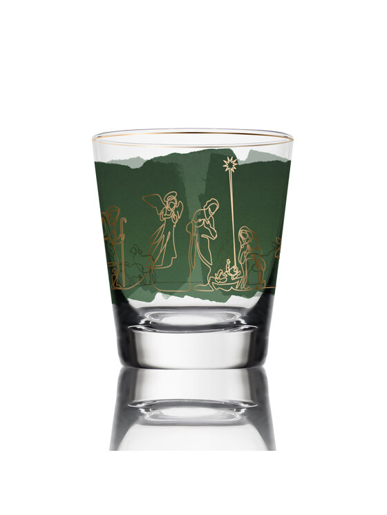 VOLA VOLA Zestaw zestaw 3 świeczników szkl. Tealight h=10cm Christmas Zielony