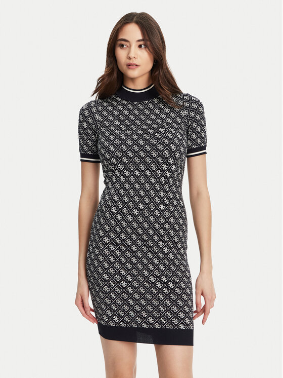 Guess Guess Плетена рокля W3YK39 Z37K0 Тъмносин Regular Fit