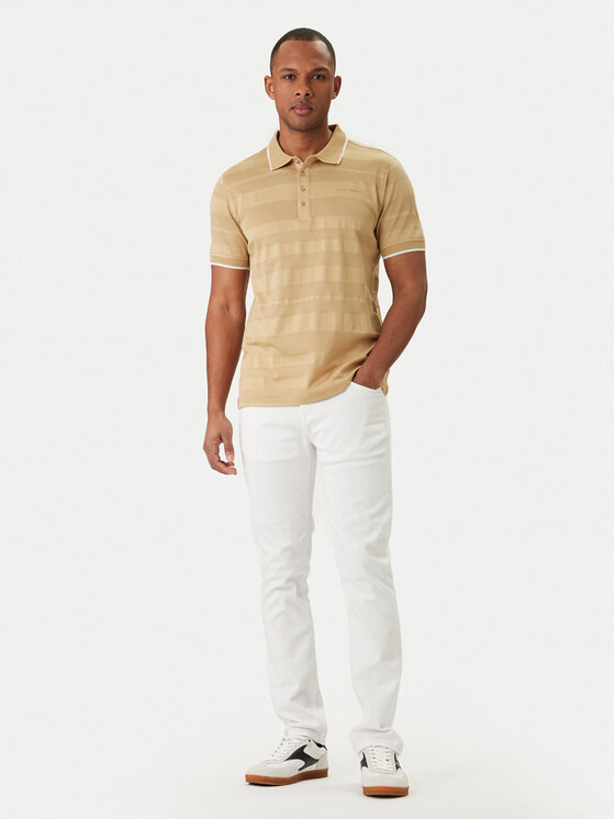 KARL LAGERFELD KARL LAGERFELD Polo 745006 562201 Beżowy Regular Fit
