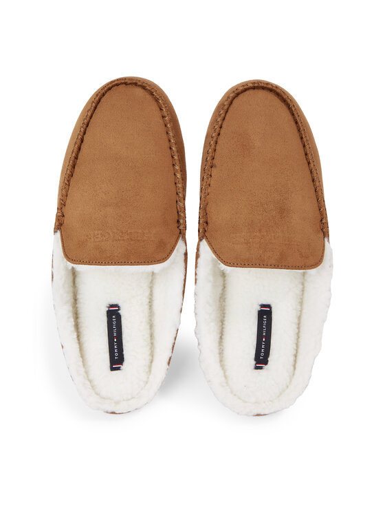 Tommy Hilfiger Tommy Hilfiger Papuče Hilfiger Mocassin Homeslipper FM0FM04769 Hnedá