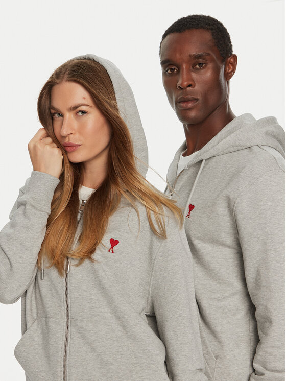 AMI PARIS AMI PARIS Felpa BFUSW 435730 Grigio Regular Fit
