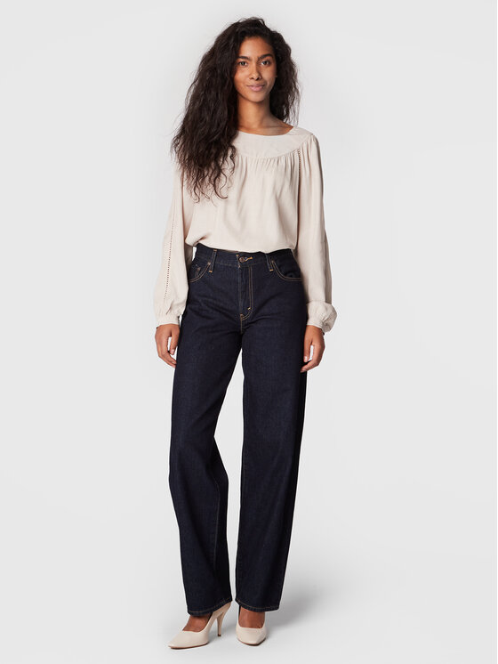 Comma Comma Bluză 2120351 Bej Regular Fit
