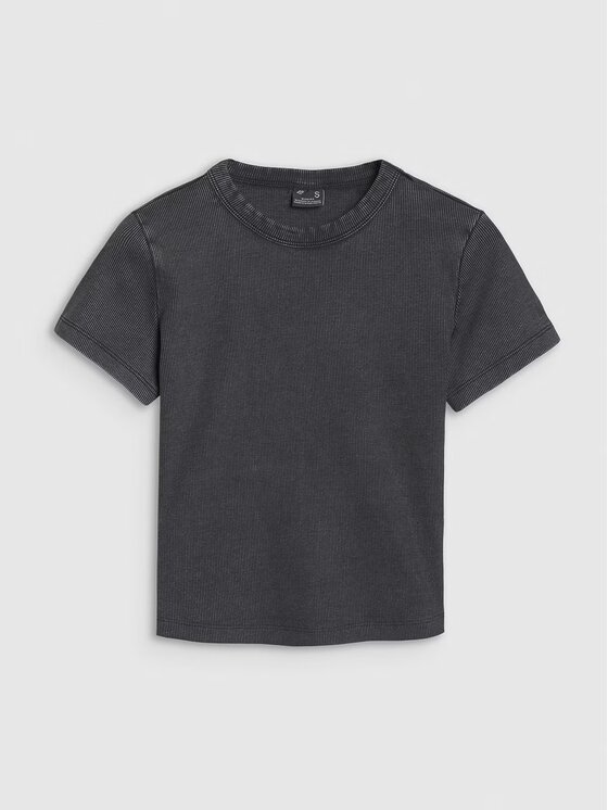 4F 4F Tričko 4FRSS25TTSHF2696-20S Čierna Slim Fit