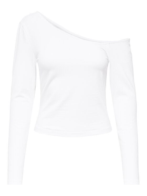 ONLY ONLY Bluza Live Love 15344398 Bela Slim Fit