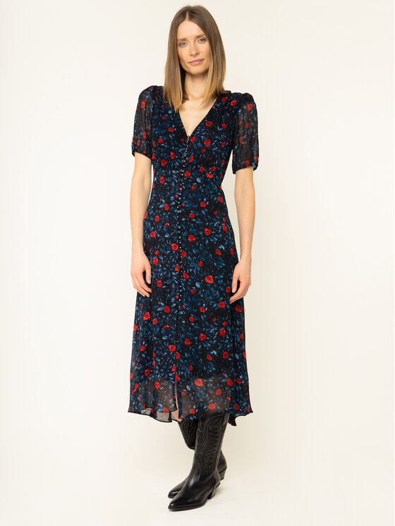 The Kooples The Kooples Každodenní šaty FROB19186K Tmavomodrá Regular Fit