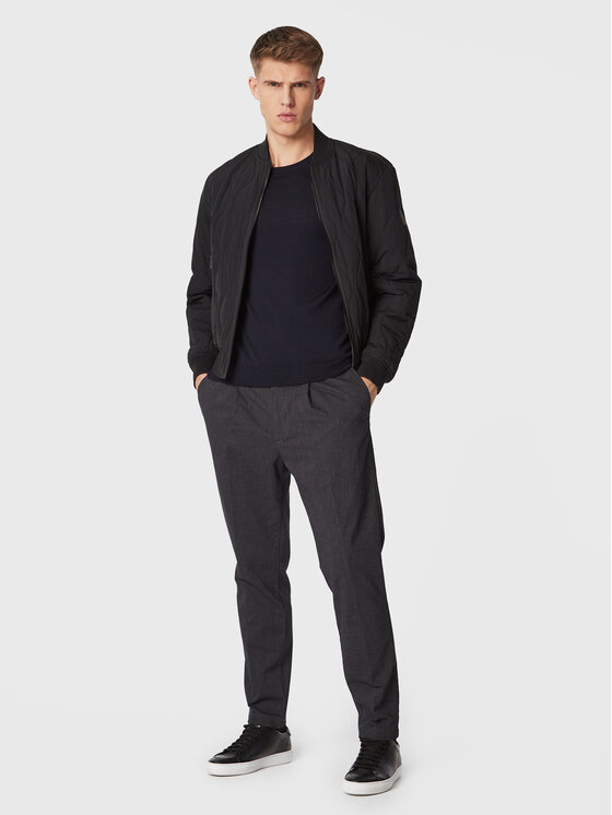 BOSS Boss Džemperis Leno-P 50468239 Tumši zils Slim Fit