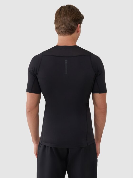 4F 4F Koszulka techniczna 4FWSS25TFTSM1218-20S Czarny Authentic Slim Fit