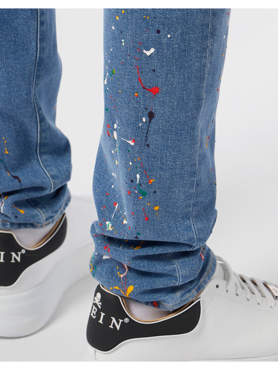 PHILIPP PLEIN PHILIPP PLEIN Jeansy 29789 Niebieski Straight Leg
