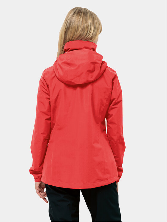Jack Wolfskin Jack Wolfskin Kurtka przeciwdeszczowa Stormy Point 1111202 Czerwony Regular Fit
