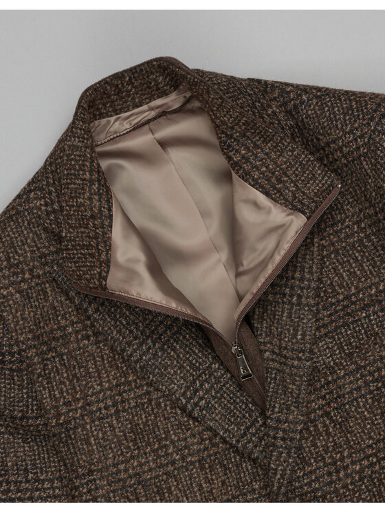 Borgio Borgio Płaszcz zimowy sorianello_br Brązowy Slim Fit