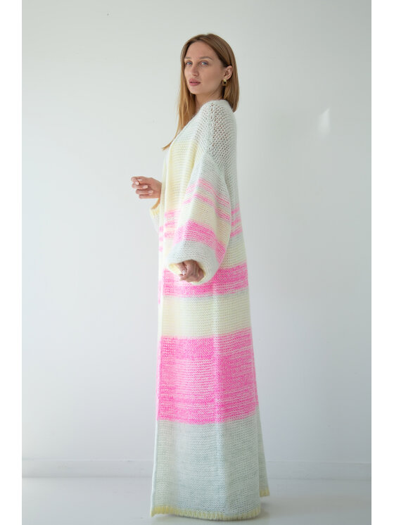 Fobya Fobya Kardigan F2040 Zielony Loose Fit