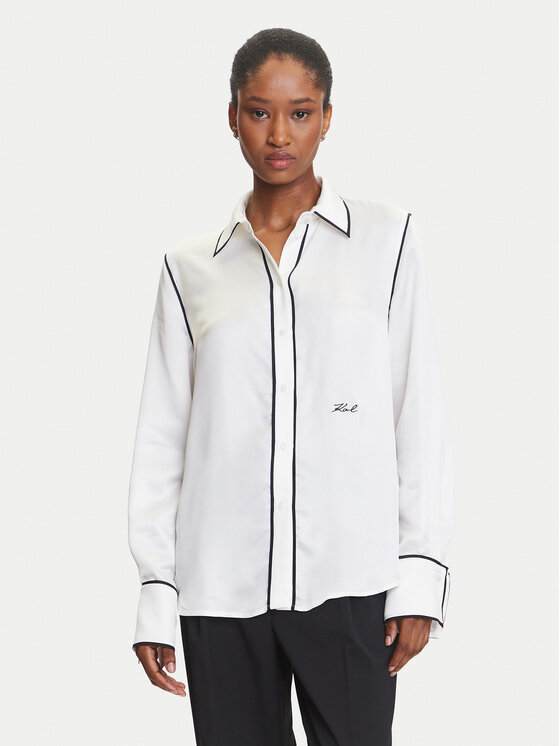 KARL LAGERFELD KARL LAGERFELD Košile A3W11012 Bílá Regular Fit