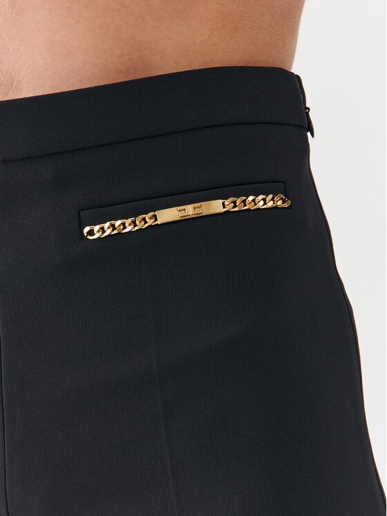 Elisabetta Franchi Elisabetta Franchi Hlače PA-014-36E2-V320 Crna Wide Leg