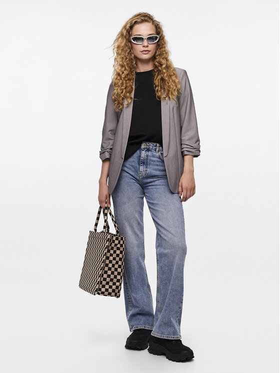 Pieces Pieces Σακάκι Bosella 17090996 Γκρι Regular Fit
