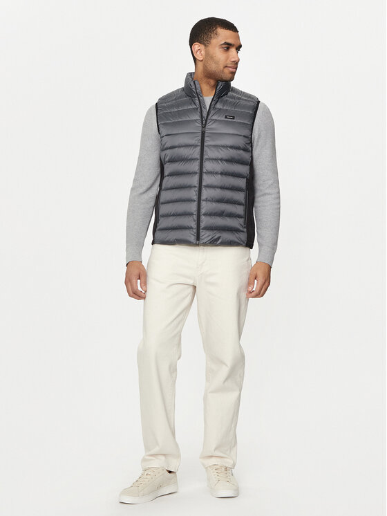 Calvin Klein Calvin Klein Елек Recycled Side Logo K10K108292 Сив Regular Fit
