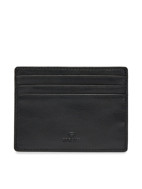 Guess Guess Pouzdro na kreditní karty New Boston Slg SMNEBR LEA25 Černá