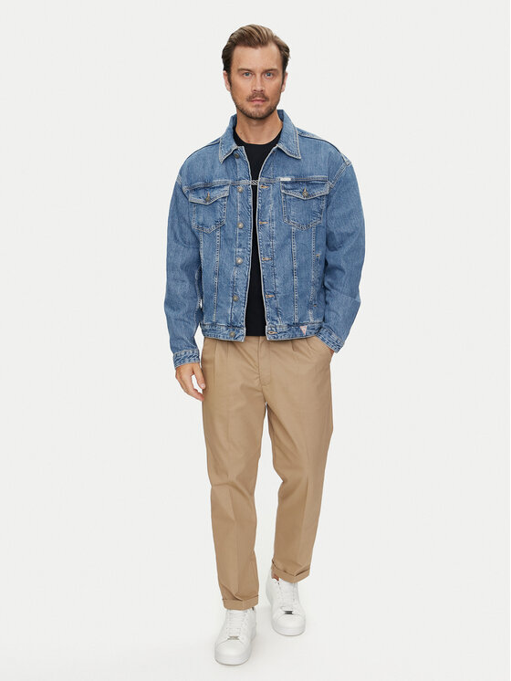 Guess Jeans Guess Jeans Geacă de blugi M4YN38 D5DO2 Albastru Regular Fit