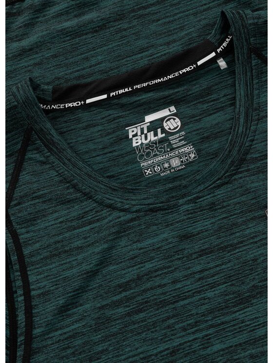 PITBULL PITBULL Tank top Tank Top Rashguard Performance Pro plus New Logo L Zielony Slim Fit