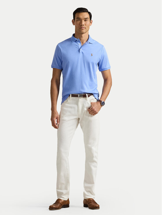 Polo Ralph Lauren Polo Ralph Lauren Polo marškinėliai 710704319165 Žydra Slim Fit