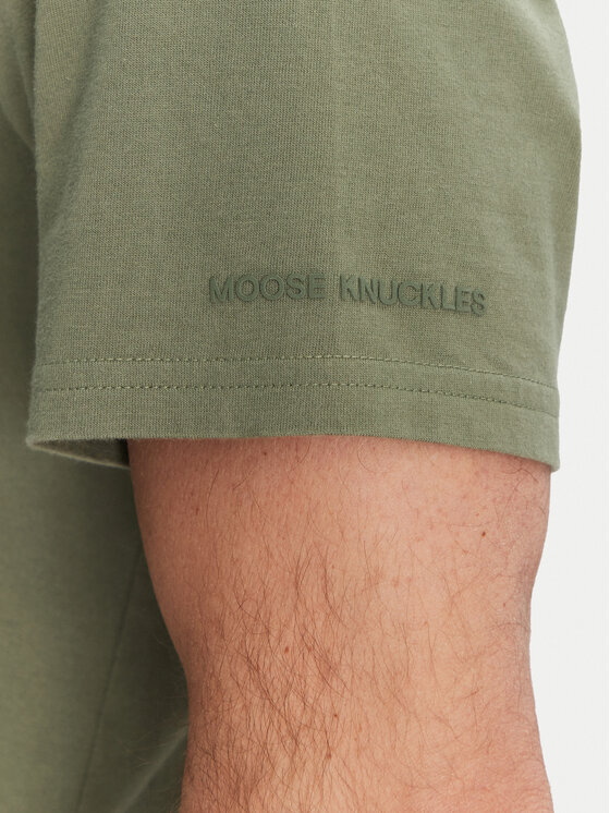Moose Knuckles Moose Knuckles T-krekls Conway M15MT760 Zaļš Regular Fit