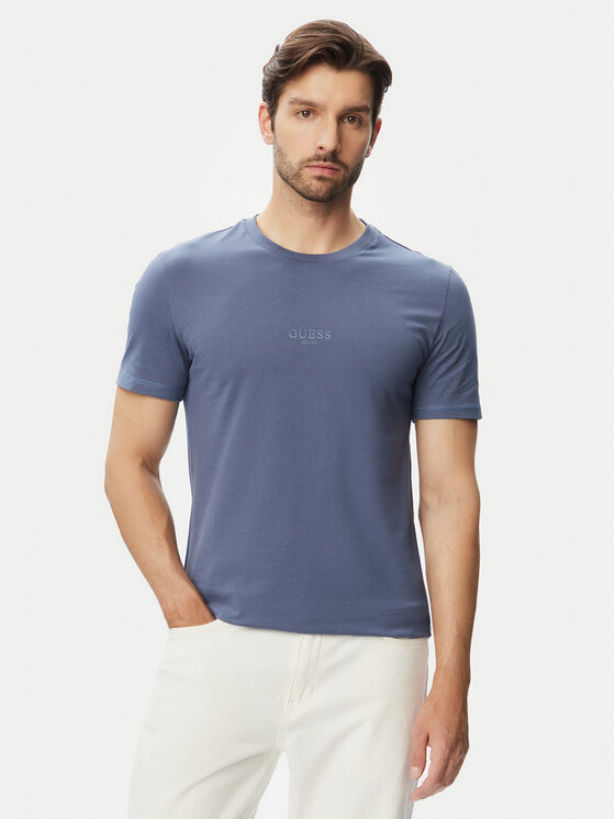 Guess Guess T-Shirt 153107 Niebieski Classic Fit