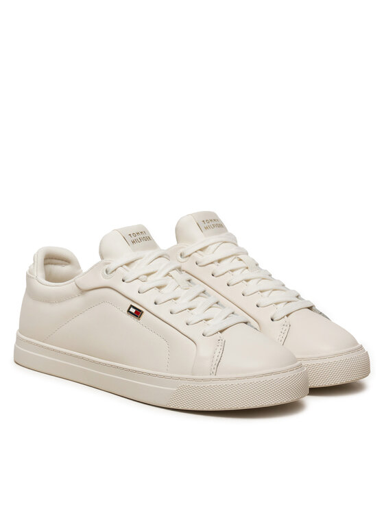 Tommy Hilfiger Tommy Hilfiger Sneakersy Icon Court Sneaker Flag FW0FW08327 Écru