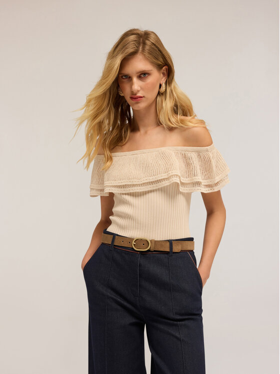 Motivi Motivi Maglione M380W003464N002 Crema Skin Fit