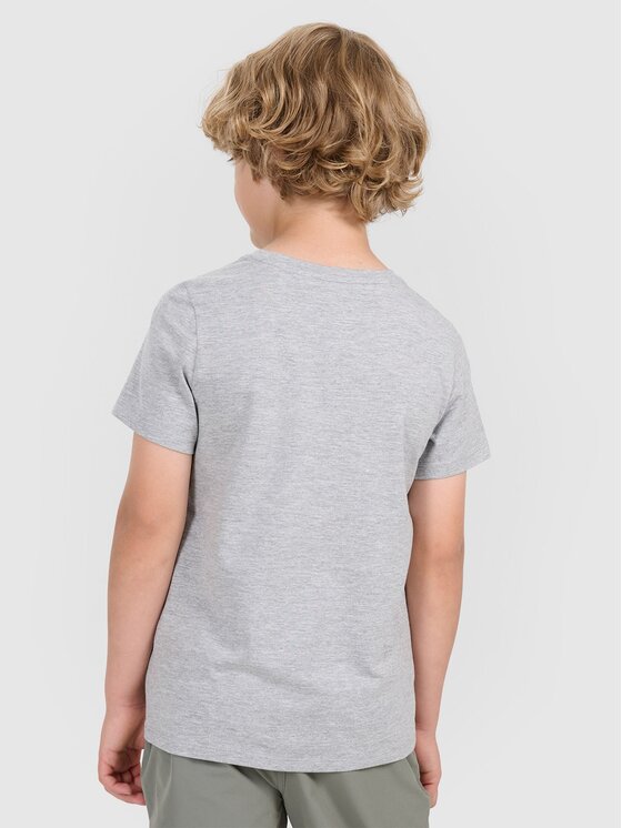 4F 4F Tričko 4FJWMM00TTSHM2330-25M Sivá Regular Fit