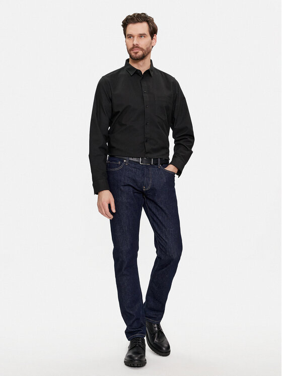 Calvin Klein Calvin Klein Košulja Oxford K10K112155 Crna Regular Fit