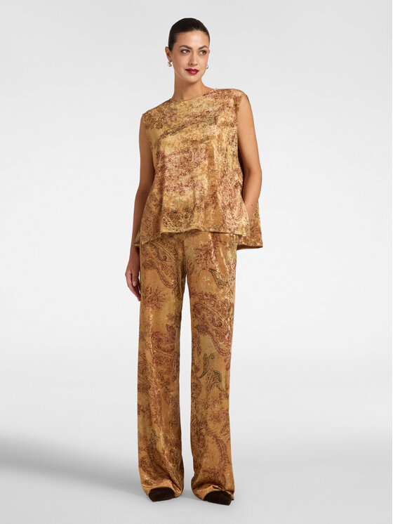 Elena Mirò Elena Mirò Spodnie materiałowe P081P000627N001 Żółty Flared Fit