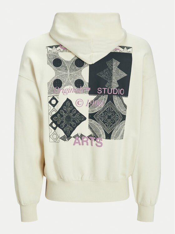 Jack&Jones Jack&Jones Majica dugih rukava Noho 12263036 Écru Oversize
