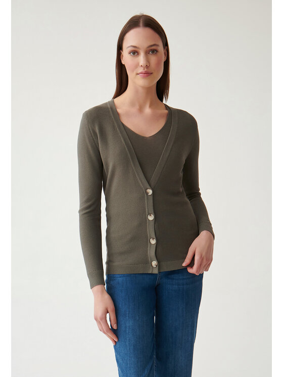TATUUM TATUUM Svetr PIMIKO Khaki Classic Fit