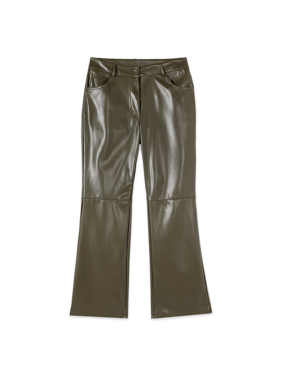 Oltre Oltre Pantaloni di tessuto P302R009424N035 Verde Flare Fit