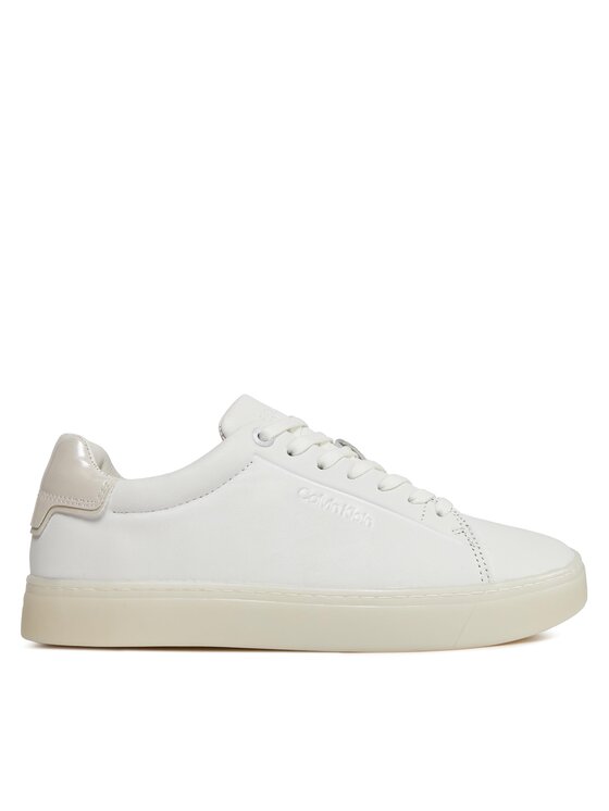 Calvin Klein Sneakersy Cupsole Lace Up Pearl HW0HW01897 Biela