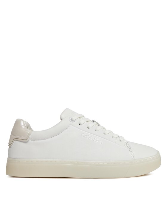 Calvin Klein Snīkeri Cupsole Lace Up Pearl HW0HW01897 Balts