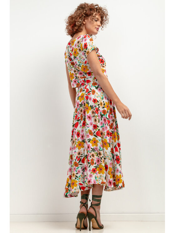 Tessita Tessita Spódnica maxi SPÓDNICA_T407_3_L Kolorowy Regular Fit