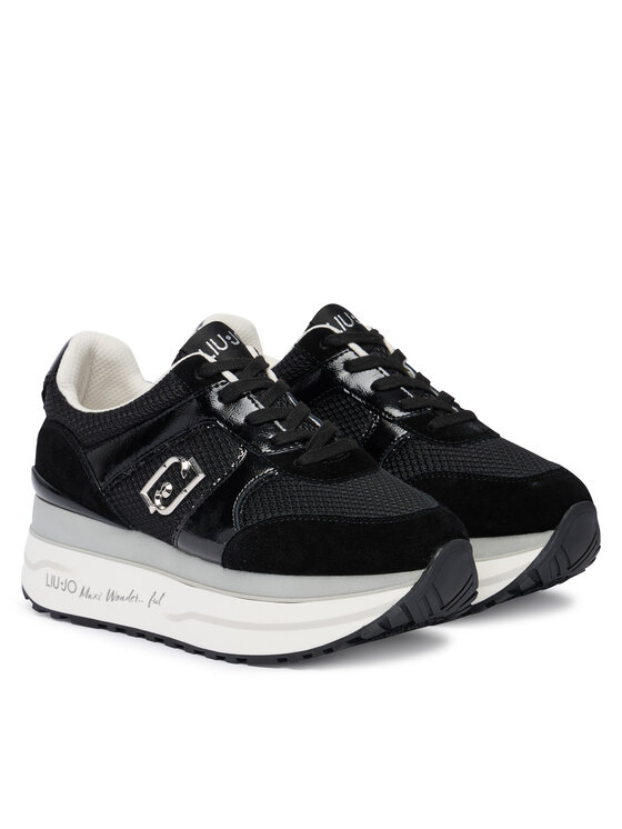 Liu Jo Liu Jo Sneakersy Maxi Wonder Plus 02 BA6019 PX805 Czarny