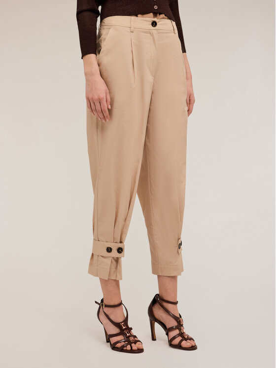 Motivi Motivi Pantaloni di tessuto P003Q003966N002 Écru Boy Fit