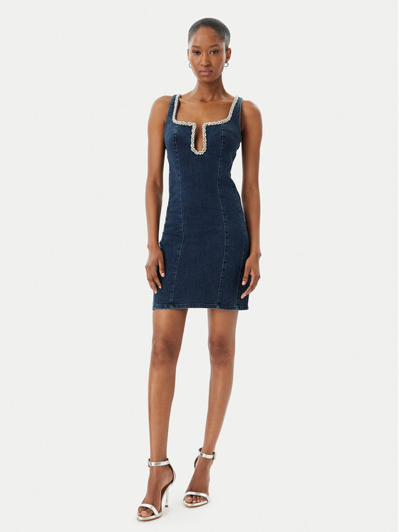 Guess Guess Džínsové šaty W6RK69 D55M0 Modrá Regular Fit