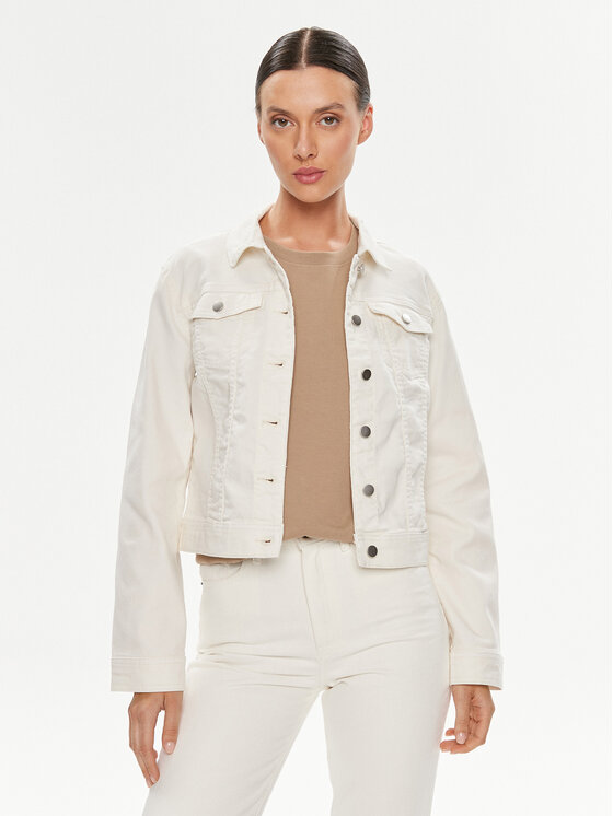 Vila Vila Jeansjacke Birkina 14097180 Weiß Regular Fit